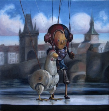 A Boy and His Chicken
2016, 14x14"
Available 
