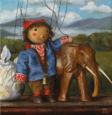 Sebbie and the Elephant
2013, 8x8"
~sold~