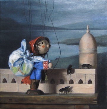 Sebbie Starts off on his Voyage
2010, 11x11"
Available